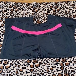Pink and gray cropped Nike pants